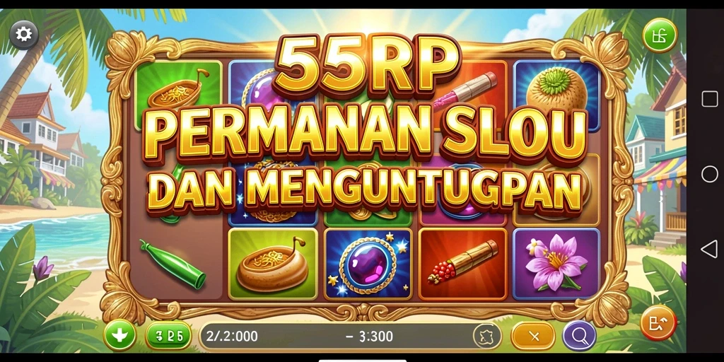 Tampilan gameplay menarik di aplikasi 55RP yang menggugah selera.