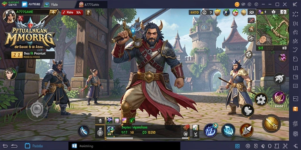 Tangkapan layar menunjukkan pertarungan seru dalam A777GAME.