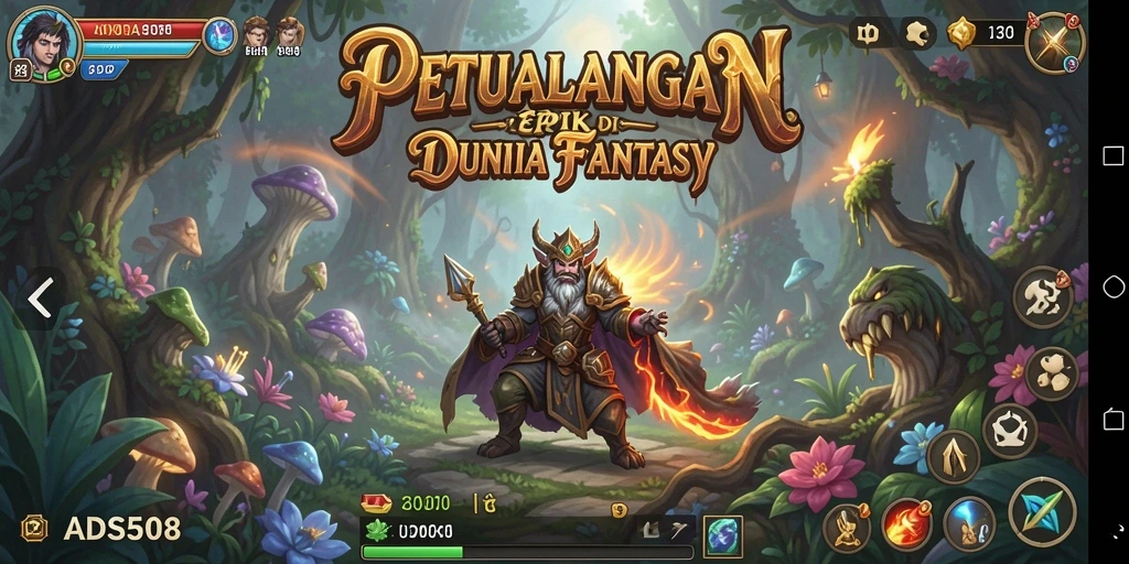 Screenshot menunjukkan aksi pertempuran mendebarkan dalam game RPG.