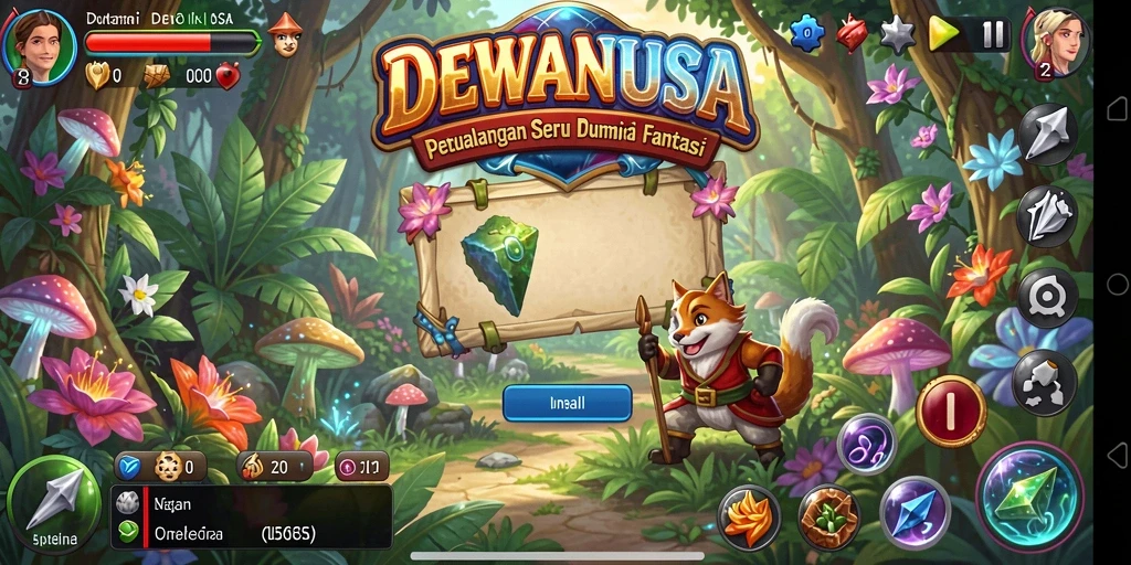 Tampilan gameplay DEWANUSA, menampilkan aksi petualangan yang mendebarkan.