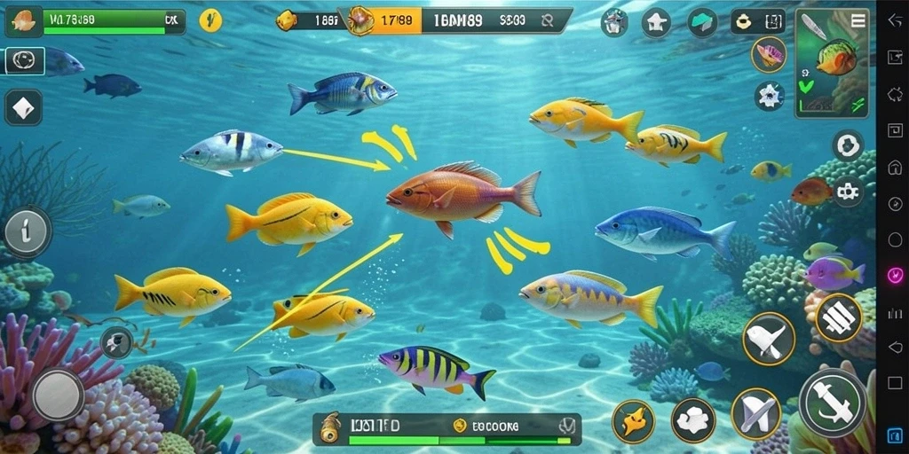 Tampilan gameplay LI789 dengan aksi tembak ikan yang seru.