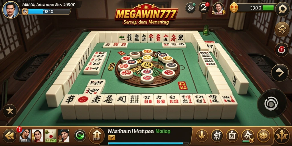 Tampilan menarik dari gameplay MEGAWIN777 yang penuh tantangan Mahjong.