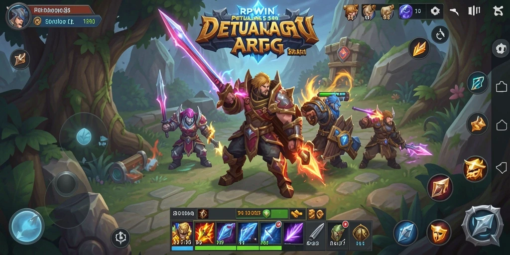 Tampilan gameplay RPWIN yang epik dan mendebarkan.