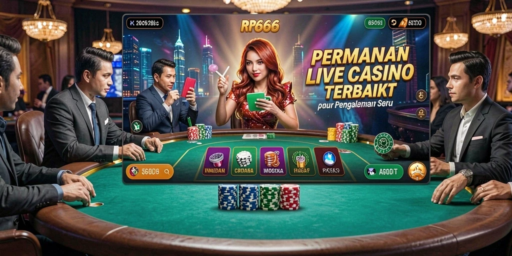 Tampilan gameplay Live Casino yang menarik dan interaktif di RR666.