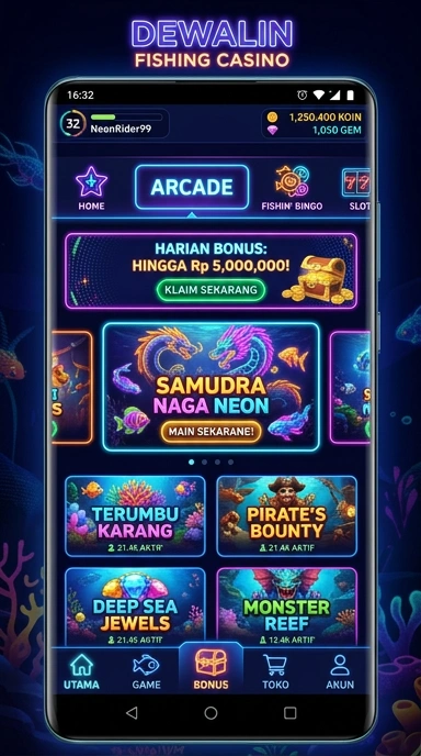Tampilan antarmuka pengguna aplikasi dewalin yang intuitif.